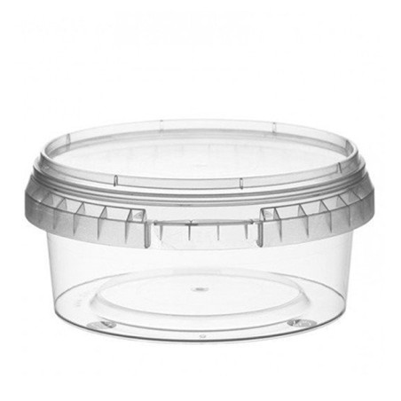 Plastic deli Container met Plastic Deksel PP Onbreekbaar 300ml Ø11,8 (374 stuks)