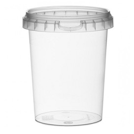 Plastic deli Container met Plastic Deksel PP Onbreekbaar 520 ml Ø9,5 (380 stuks)