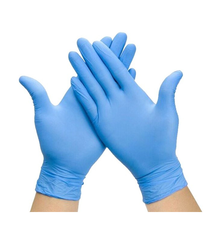 Gants Nitrile sans Poudre Bleu Taille L AQL 1.5 (1.000 Utés)