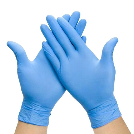 Gants Nitrile sans Poudre Bleu Taille L AQL 1.5 (1.000 Utés)