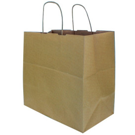 Sac en papier Kraft Marron avec Anses 115g/m² 31+20x32cm (200 Utés)