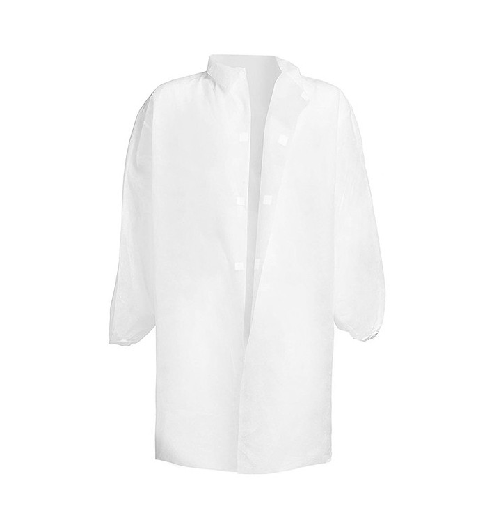 Blouse PP Blanc Velcro et Sans Poches 3XL 35gr (50 Utés)