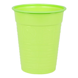 Gobelet Plastique PS Vert citron 200ml Ø7cm (50 Unités)