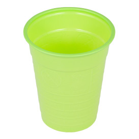 Gobelet Plastique PS Vert citron 200ml Ø7cm (50 Unités)