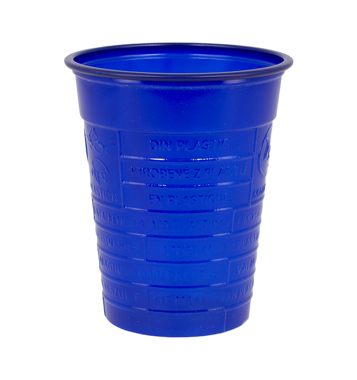 Gobelet Plastique PS Bleu Foncé 200ml Ø7cm (50 Unités)