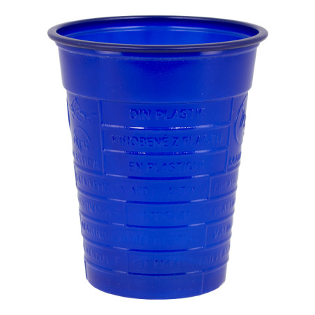 Gobelet Plastique PS Bleu Foncé 200ml Ø7cm (50 Utés)