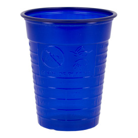 Gobelet Plastique PS Bleu Foncé 200ml Ø7cm (50 Unités)