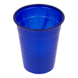 Gobelet Plastique PS Bleu Foncé 200ml Ø7cm (50 Unités)