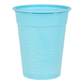 Gobelet Plastique PS Bleu Clair 200ml Ø7cm (50 Unités)