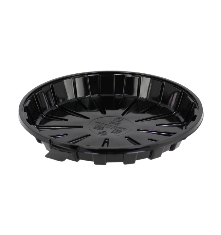 Plateau à Gâteaux APET Noir Ø16cm (210 Utés)