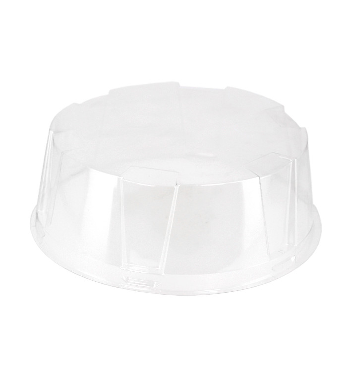 Cloche à Plateau Gâteaux APET Transparent Ø18x6cm (210 Utés)