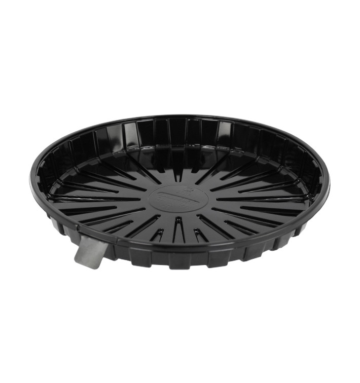 Plateau à Gâteaux APET Noir Ø20cm (210 Utés)