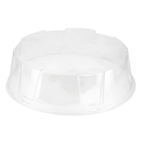 Cloche à Plateau Gâteaux APET Transparent Ø20x6cm (210 Utés)