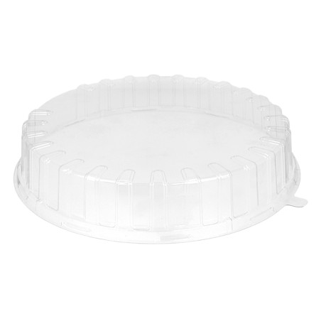 Deksel voor Cakeplak Container APET Transparant Ø31x6cm (15 Stuks)