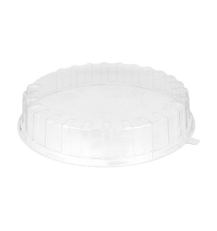 Deksel voor Cakeplak Container APET Transparant Ø31x6cm (90 Stuks)