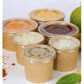 Pot à Sauce en Carton Kraft 75ml Ø7,3cm (50 Utés)