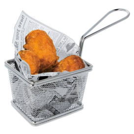 Mini friteuse de Présentation en Acier 10x9x6cm (6 Unités)