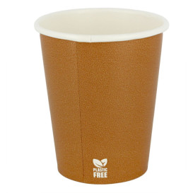 Plastic-Vrije Papieren Beker 7 Oz/210ml "Caramel" Ø7cm (50 stuks)