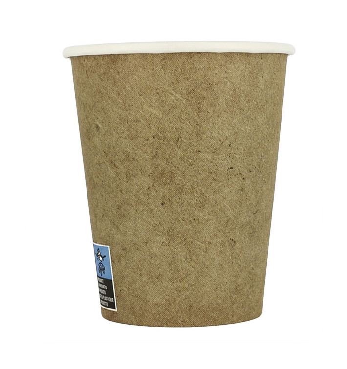 Papieren beker Kraft 9Oz/280 ml Ø8,0cm (50 stuks) 