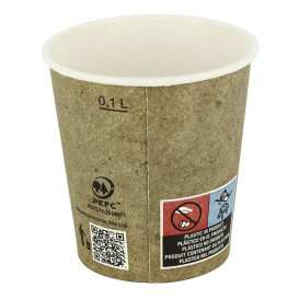 Gobelet Carton 4Oz/120ml Kraft Ø6,2cm (80 Utés)