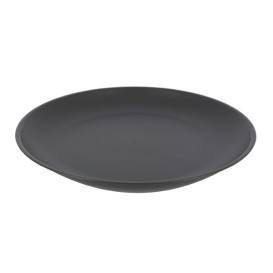 Assiette Réutilisable Durable PP Minéral Antracite Ø23,5cm (6 Utés)