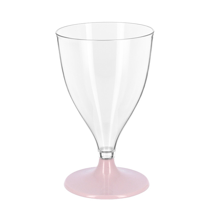 Coupe Réutilisable PS Eau/Vin Pied Rose 200ml 2P (48 Unités)