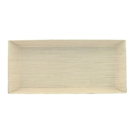 Plateau jetable en bois 21,5x8,5x2,8cm 350ml (25 Unités)