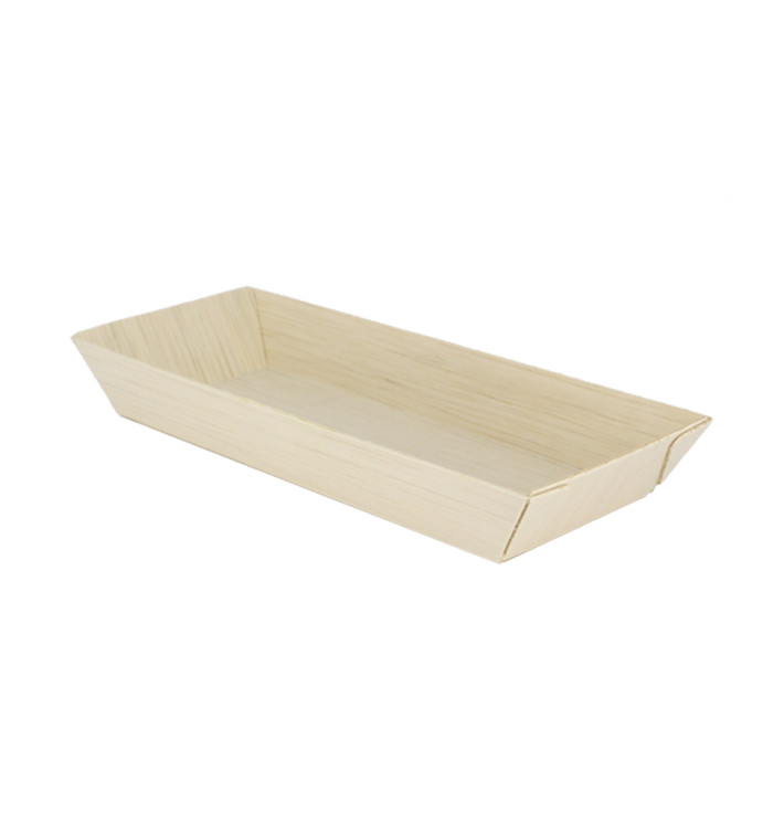 Houten dienblad 21,5x8,5x2,8cm 350ml (100 stuks)