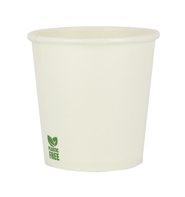 Plastic-Vrije Papieren Beker 4Oz/120ml Wite Ø6,2cm (1.000 Stuks)