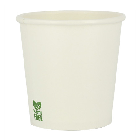 Gobelet en Carton sans Plastique 4Oz/120ml Blanc Ø6,2cm (1.000 Utés)