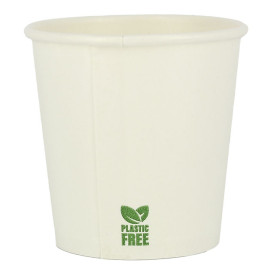 Gobelet en Carton sans Plastique 4Oz/120ml Blanc Ø6,2cm (1.000 Utés)