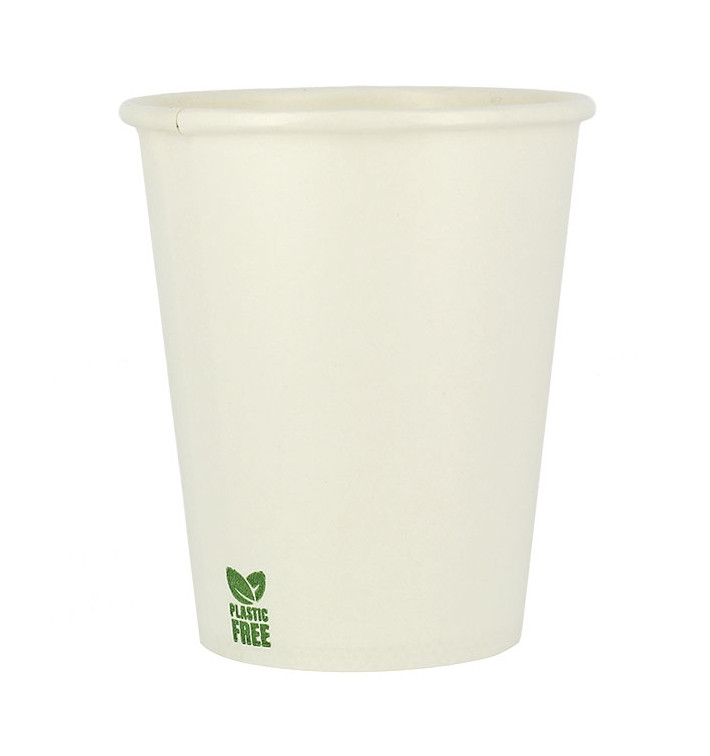 Gobelet en Carton sans Plastique 7 Oz/210ml Blanc Ø7cm (1.000 Utés)