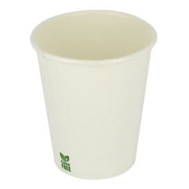 Gobelet en Carton sans Plastique 7 Oz/210ml Blanc Ø7cm (1.000 Utés)