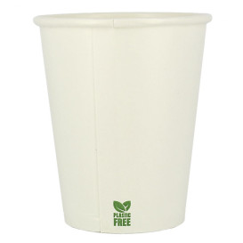 Gobelet en Carton sans Plastique 8 Oz/240ml Blanc Ø8cm (50 Unités)