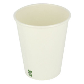 Gobelet en Carton sans Plastique 8 Oz/240ml Blanc Ø8cm (50 Unités)