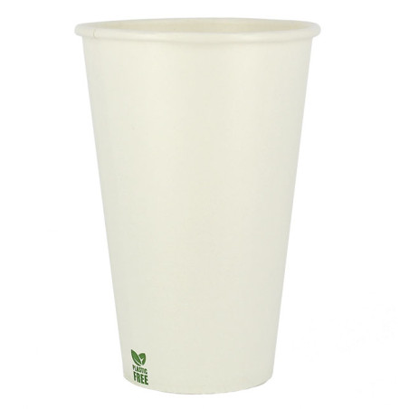 Gobelet en Carton sans Plastique 12 Oz/360ml Blanc Ø8cm (50 Unités)