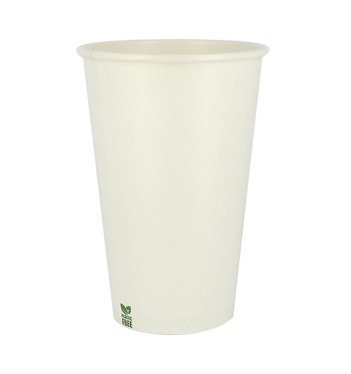 Plastic-Vrije Papieren Beker 16 Oz/480ml Wite Ø9cm (50 stuks)