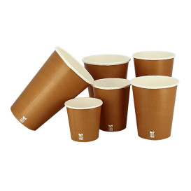 Gobelet en Carton sans Plastique 4Oz/120ml "Caramel" Ø6,2cm (1.000 Utés)