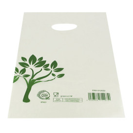 Zak met gestanst handvat Home Compost “Be Eco!” 20x33cm (3.000 stuks)