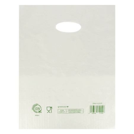 Sac avec Anses Découpées Home Compost “Classic” 30x40cm 19µm (100 Utés)