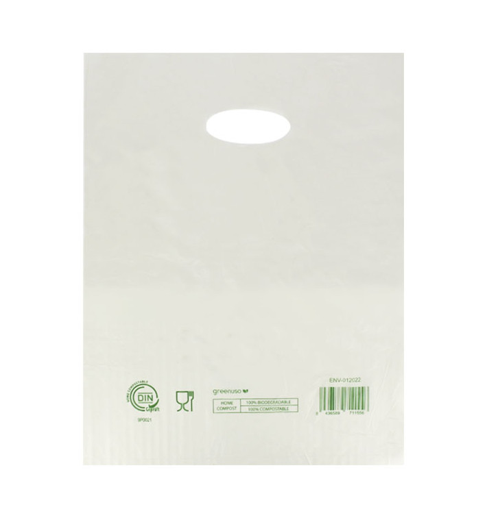 Zak met gestanst handvat Home Compost “Classic” 30x40cm (2.000 stuks)