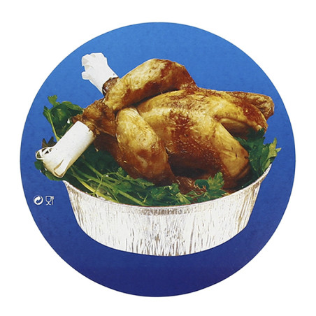 Couvercle Carton Récipient Rond poulet 935 et 1400 ml (125 Unités)