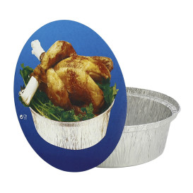 Couvercle Carton Récipient Rond poulet 935 et 1400 ml (125 Unités)