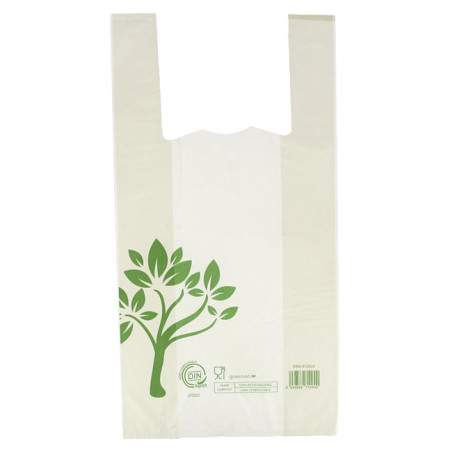 Hemddraagtassen Home Compost “Be Eco!” 30x40cm 17,5µm (100 stuks)