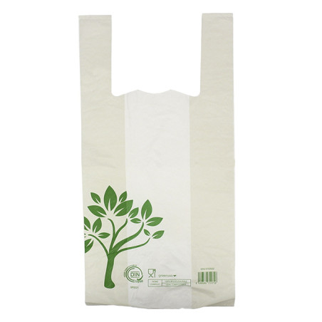 Sac à Bretelles Home Compost “Be Eco!” 35x45cm 17,5µm (100 Utés)