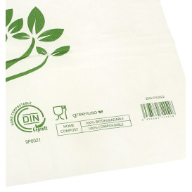 Zak met gestanst handvat Home Compost “Be Eco!” 30x40cm (3.000 stuks)