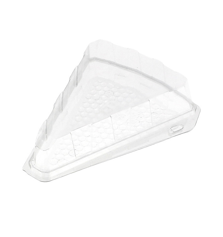 Plastic cakeplak Container transparant 16,2x13,5x5cm 1/8 Ø26cm (600 stuks)