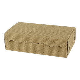 Papier bakkerij doos kraft 14x8x3,5cm 250g (100 stuks) 