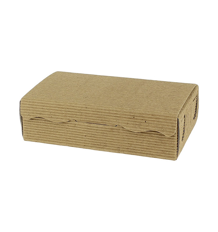 Papier bakkerij doos kraft 14x8x3,5cm 250g (100 stuks) 