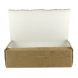 Papier bakkerij doos kraft 14x8x3,5cm 250g (100 stuks) 